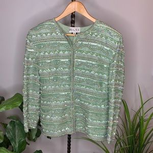 NAEEM KHAN RIAZEE HAND BEADED EMBROIDERED JACKET